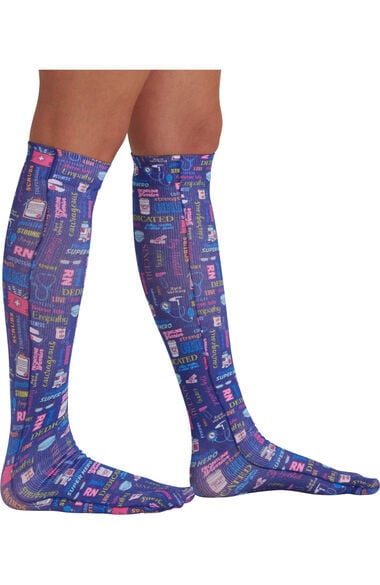 Women's Knee High 8-15 mmHg Wide Calf Compression Sock, , large