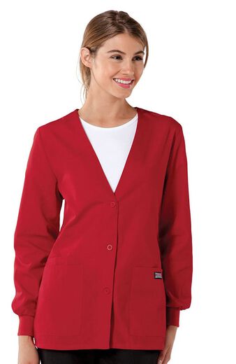 Clearance Women's V-Neck Solid Scrub Jacket