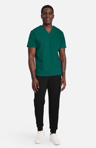 Men's Tuck-In Chest Pocket V-Neck Scrub Top Men's Tuck-In Chest Pocket V-Neck Scrub Top