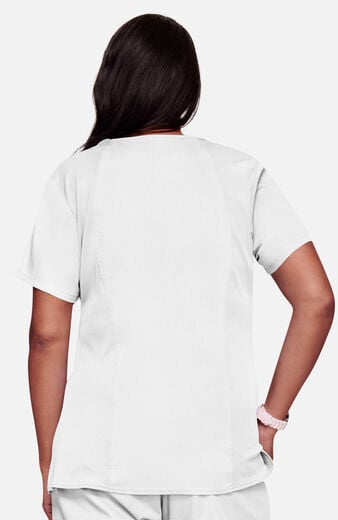 Women's Knit V-Neck Solid Scrub Top Women's Knit V-Neck Solid Scrub Top