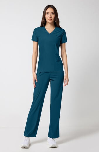 Women's 2-Pocket Shaped V-Neck Scrub Top Women's 2-Pocket Shaped V-Neck Scrub Top