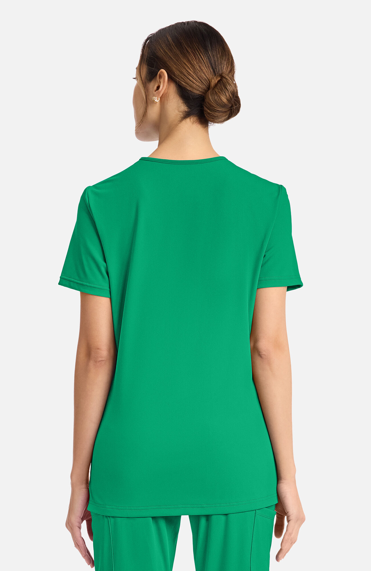 Women's 2-Pocket V-Neck Scrub Top, GAP Green Apple | green, large