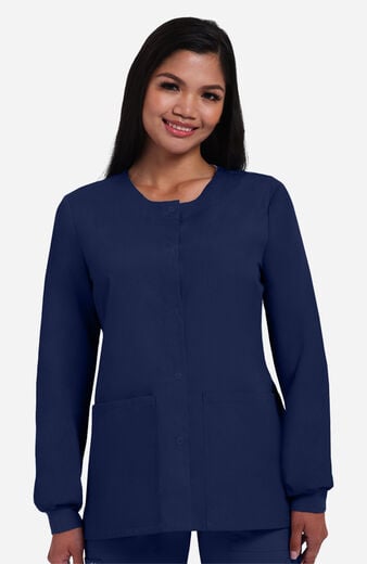 Women's 4 Pocket Solid Scrub Jacket Women's 4 Pocket Solid Scrub Jacket