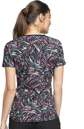 Clearance Women's Glowing For It Print Scrub Top