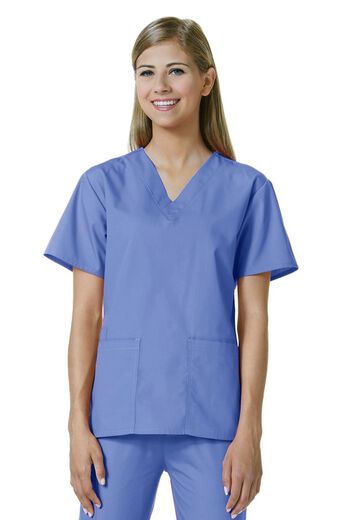 Women's V-Neck Solid Scrub Top, Women's V-Neck Solid Scrub Top