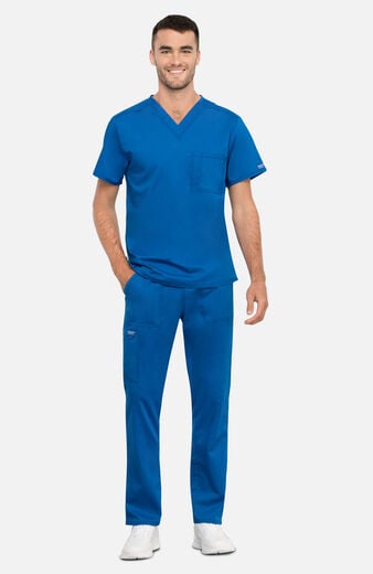 Unisex Scrub Set: V-Neck Top & Drawstring Cargo Pant Unisex Scrub Set: V-Neck Top & Drawstring Cargo Pant