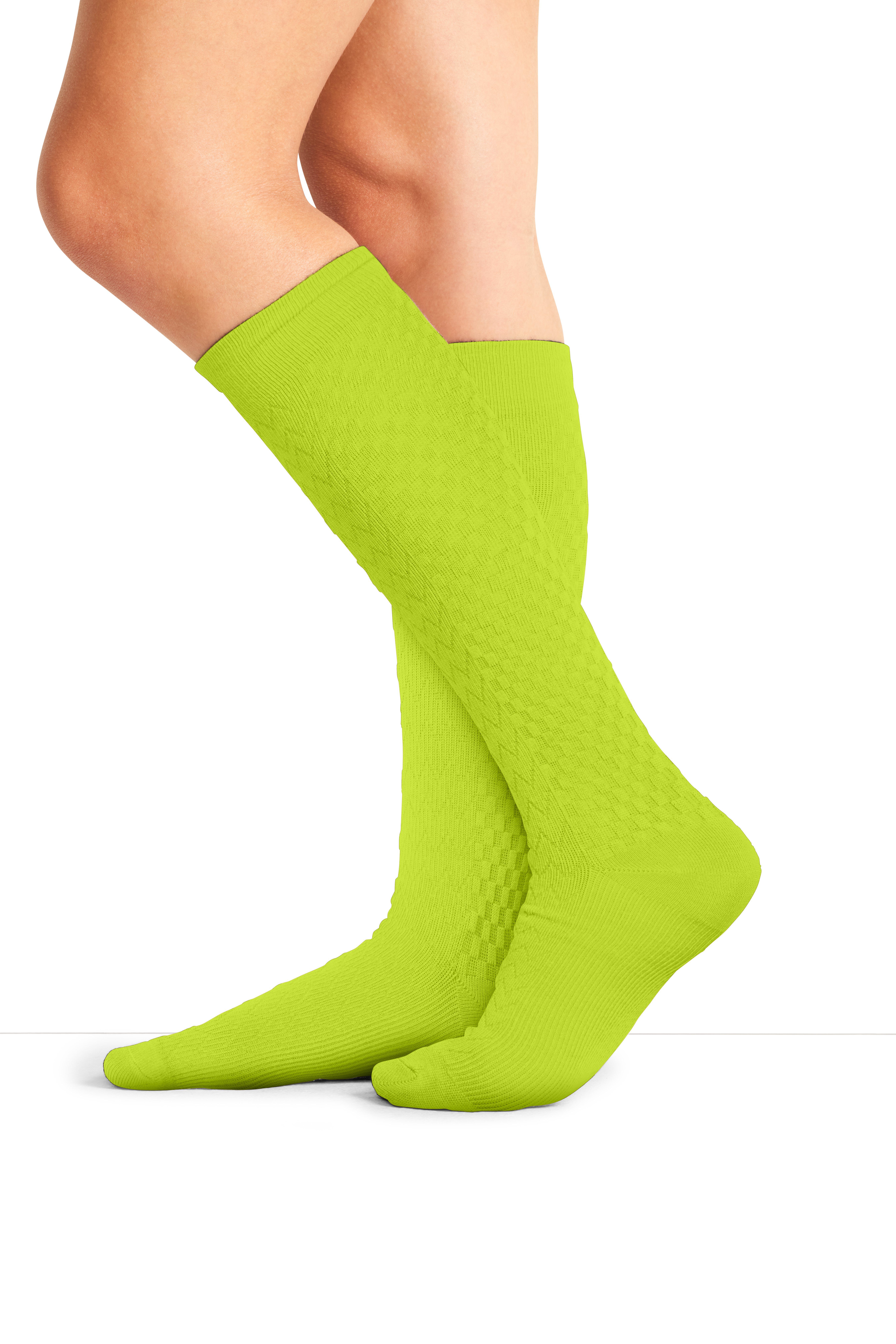 Women's 8-12 mmHg Compression True Support Socks, LMT Lime Time | green, large