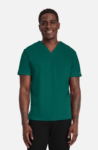 Men's Tuck-In Chest Pocket V-Neck Scrub Top Men's Tuck-In Chest Pocket V-Neck Scrub Top