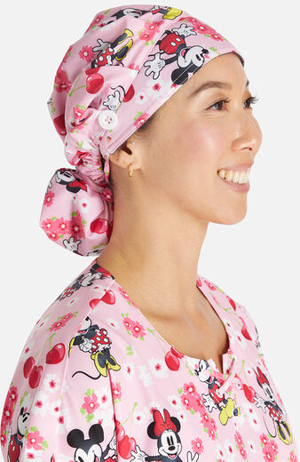 Women's My Sweet Mickey Print Bouffant Scrub Hat