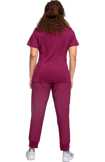 Women's Round Neck Top & Mid Rise Tapered Leg Jogger Pant Set