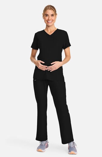 Women's Maternity 2-Pocket Mock Wrap Scrub Top Women's Maternity 2-Pocket Mock Wrap Scrub Top