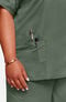 Women's V-Neck 2 Pocket Solid Scrub Top, , large