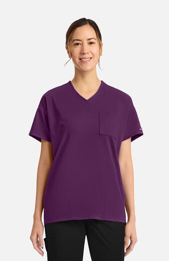 Women's V-Neck Tunic Scrub Top Women's V-Neck Tunic Scrub Top