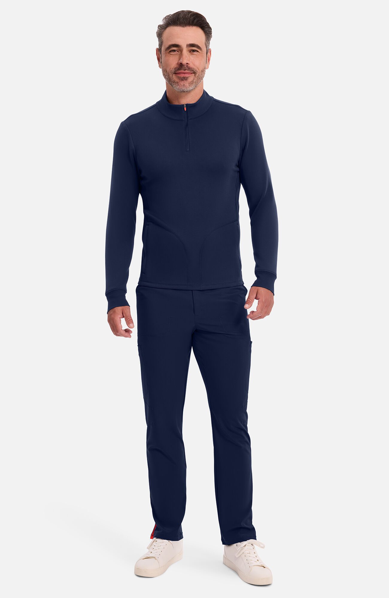 Men's Zip Neck Pullover Scrub Jacket