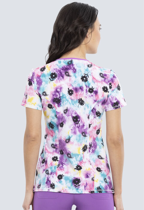 Painted Petals Round Neck Top, , large