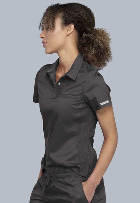 Tuckable Snap Front Polo Shirt, , large