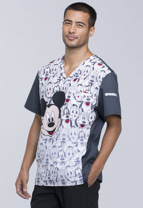 Mickey and Friends Men's V-Neck Top, , large