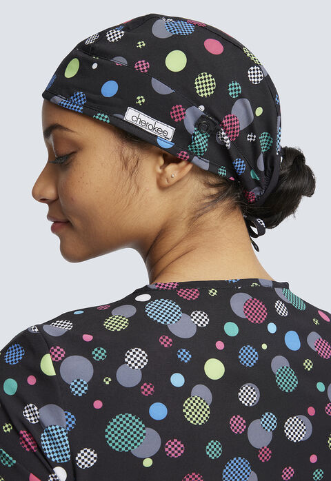 Checker Dots Unisex Scrub Hat, , large