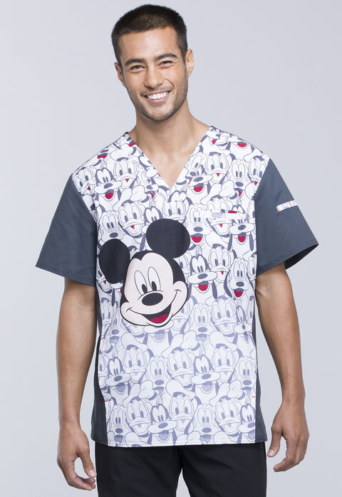 Mickey and Friends Men's V-Neck Top, , large