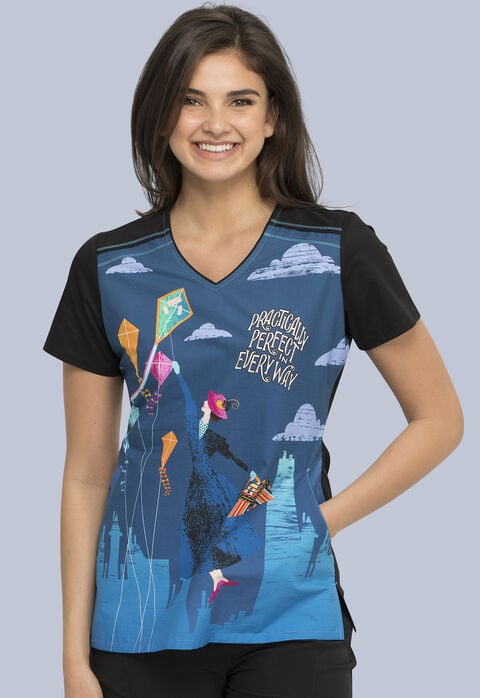 Mary Poppins Teaspoon Of Fun V-Neck Top, , large
