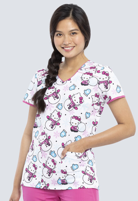 Winter Hello Kitty V-Neck Top, , large