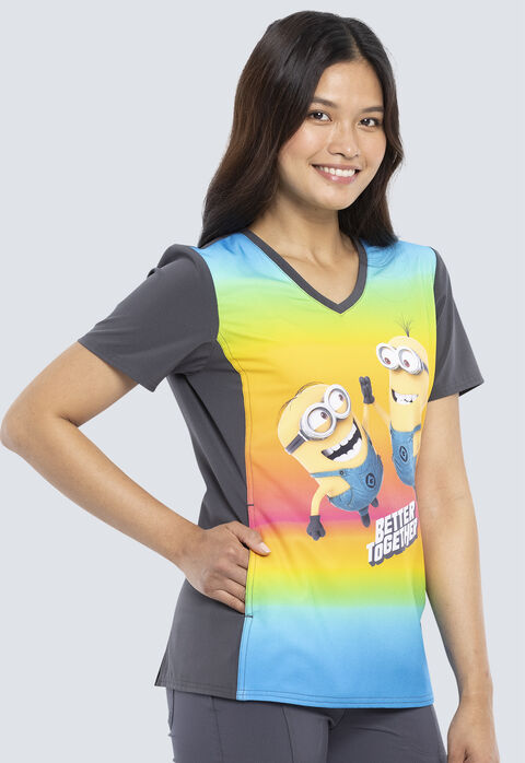 Minions Friends Together V-Neck Top, , large
