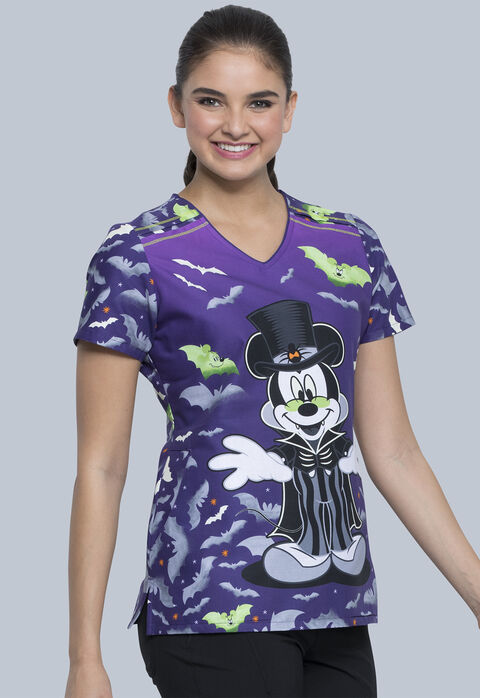 Mickey Mouse Vamp V-Neck Top, , large