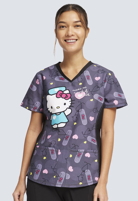 Hello Kitty Working Heart V-Neck Top, , large