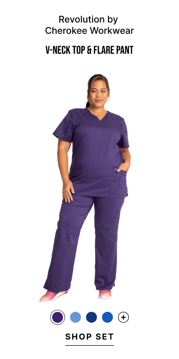 Workwear Revolution set in eggplant