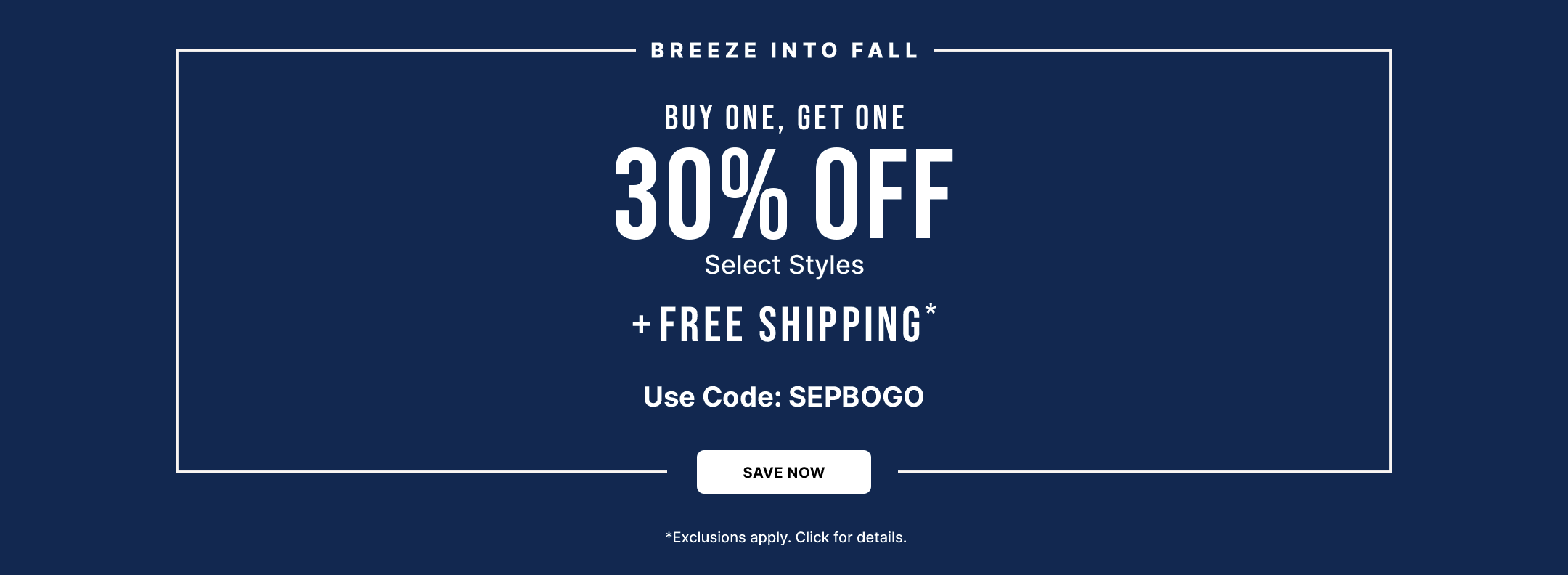 Shop Cherokee BOGO 30% Off* plus Free Shipping* exclusions apply