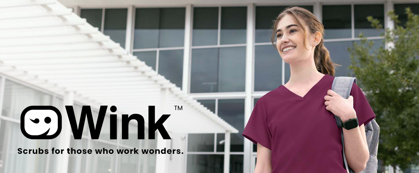 shop wink. scrubs for those who work wonders.