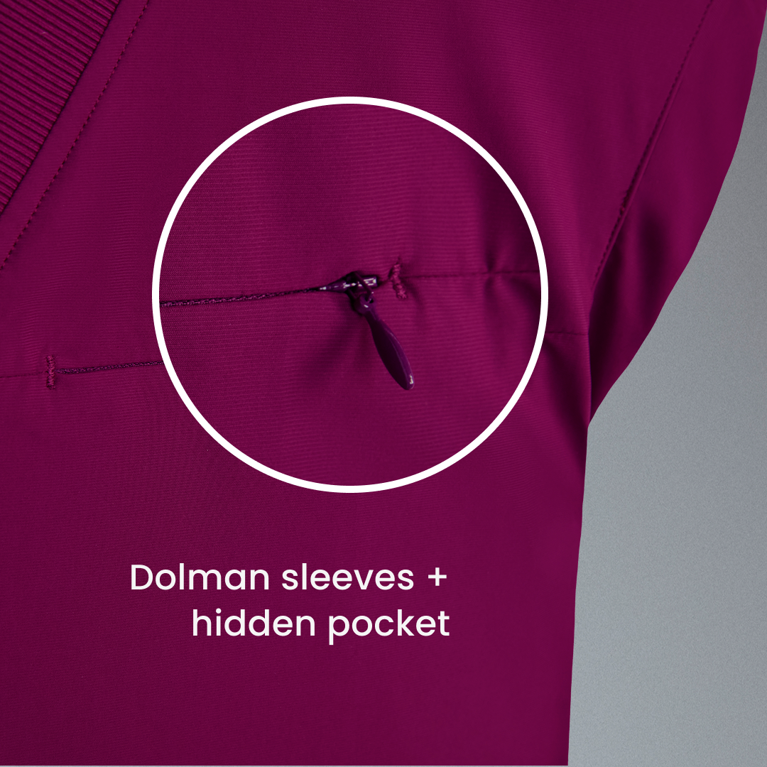 Dolman sleeves + hidden pocket