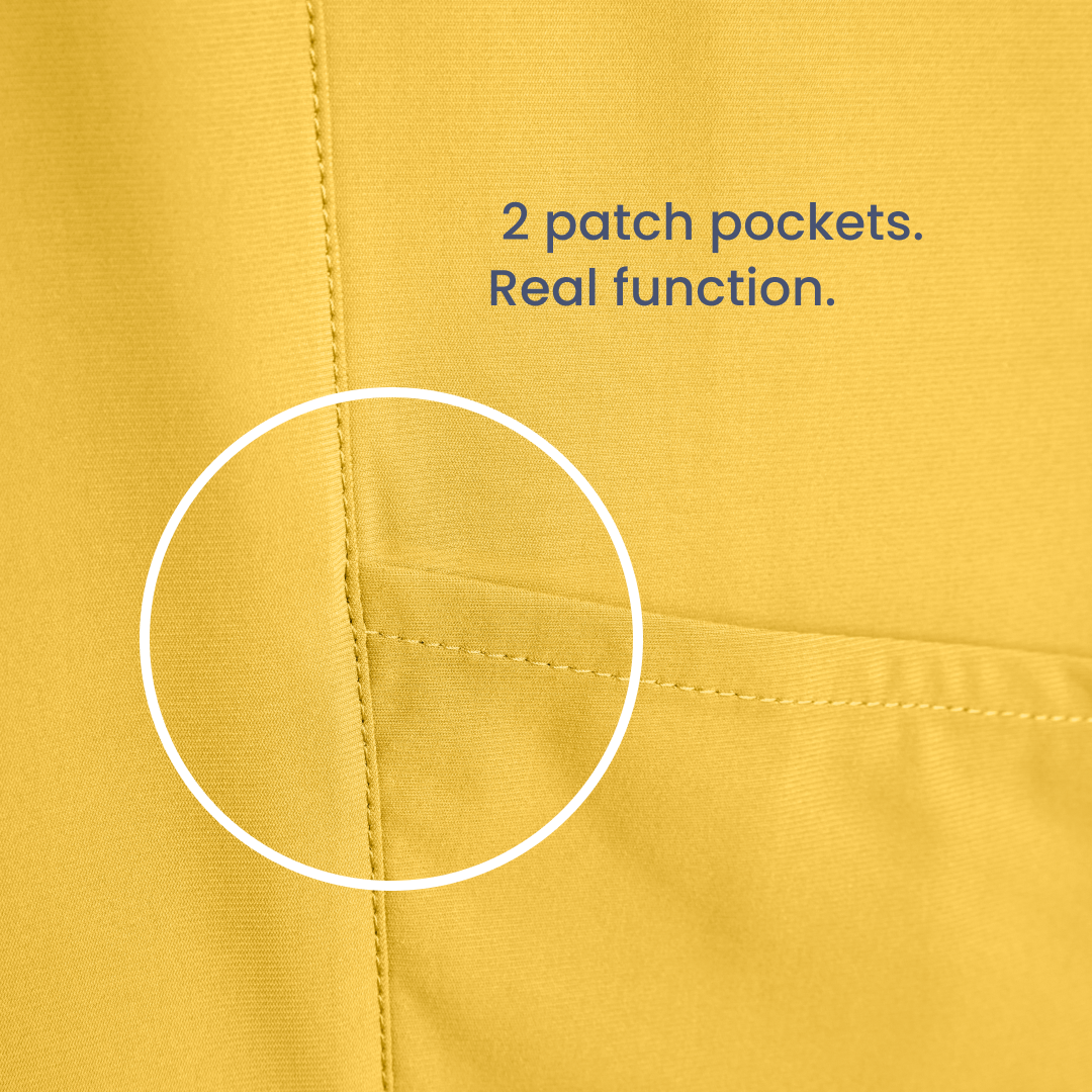 2 patch pockets. Real function.