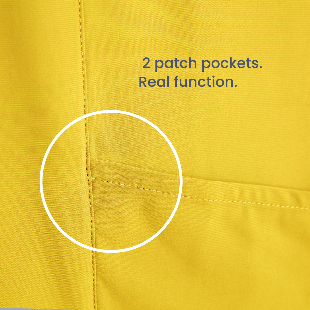 2 patch pockets. Real function.