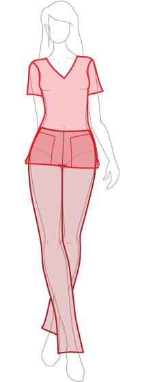 missy relaxed fit sketch. a roomy fit with ease and coverage that offers a full range of motion.