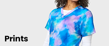 shop wink print scrub tops