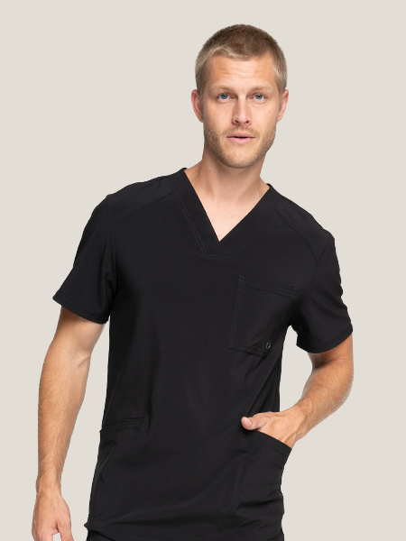 shop infinity by cherokee men's v-neck solid scrub top