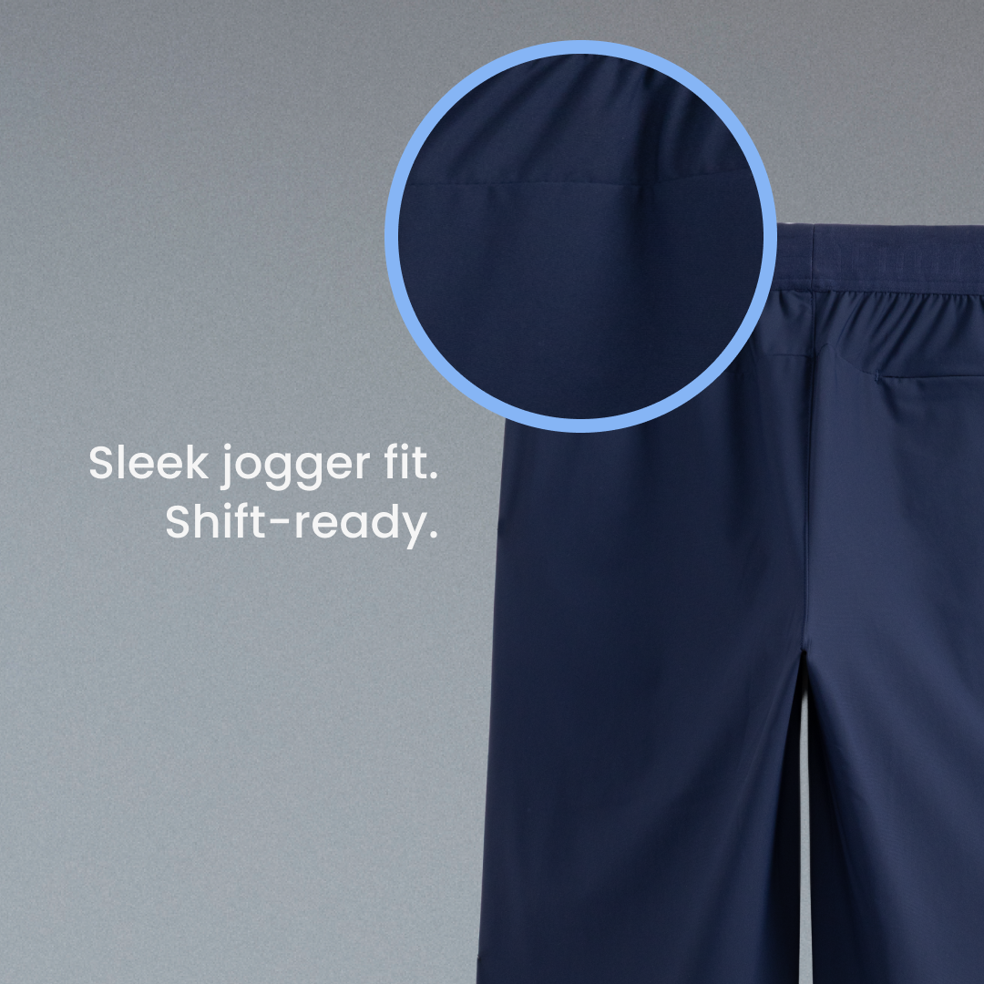 Sleek jogger fit. Shift-ready.