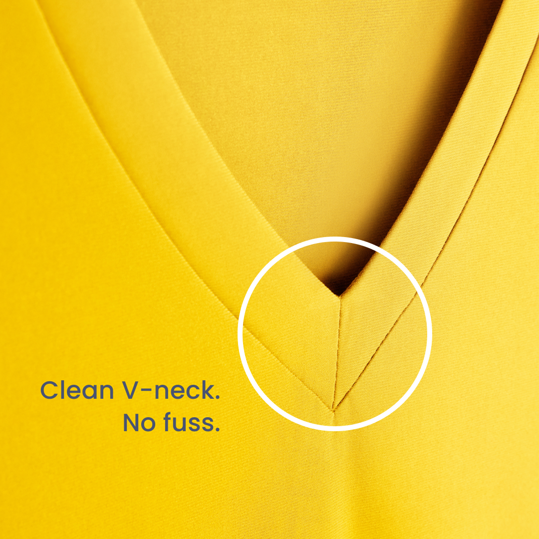 Clean V-neck. No fuss.