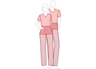 missy relaxed fit sketch. a roomy fit with ease and coverage that offers a full range of motion.