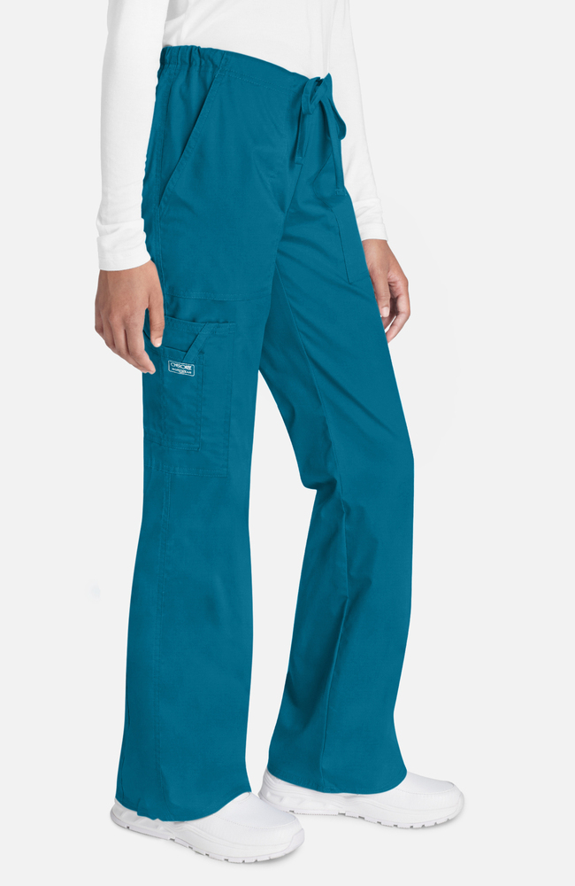 Cherokee Workwear Core Stretch Women's 4 Pocket Drawstring Cargo Pant -  Scrubs Direct