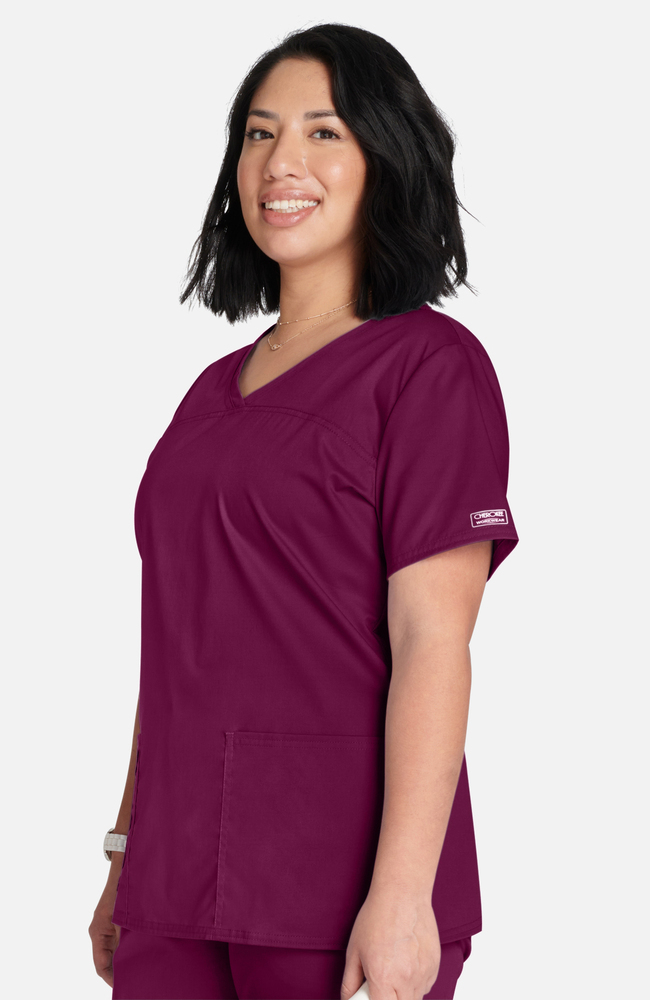 Cherokee Stretch V-Neck Top | Woman's Scrub Tops | Medical