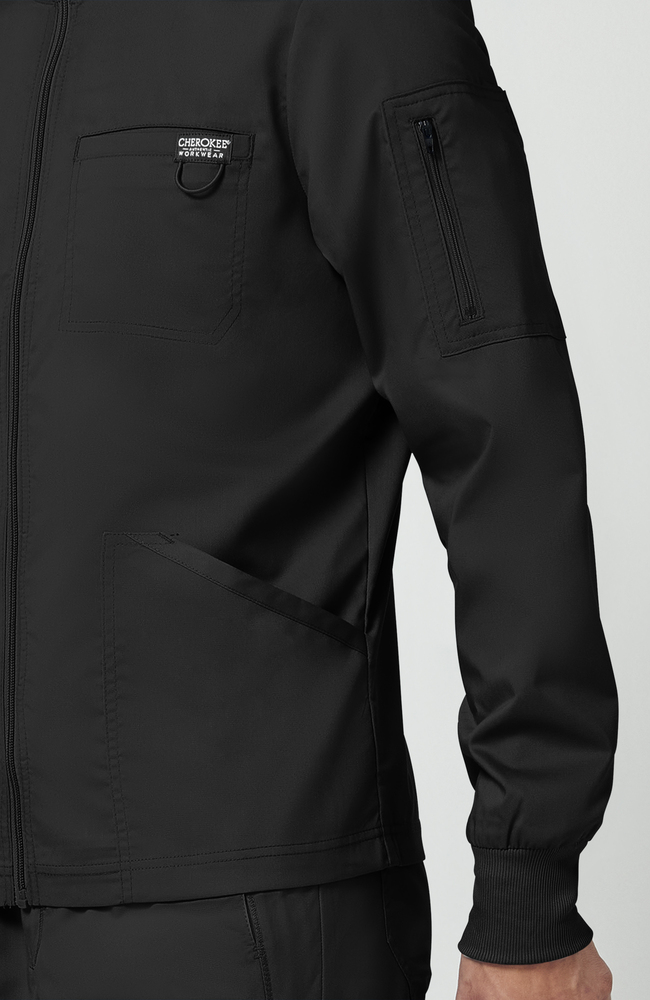 【３月】チロスケ Men's Zip Front Scrub Jacket | Cherokee