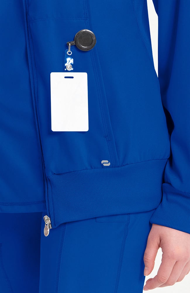 スーツ cootieCOMFORTMERINOSAXONY2TUCKTROUSERS Women's Zip Front Warm Up Scrub Jacket | Cherokee