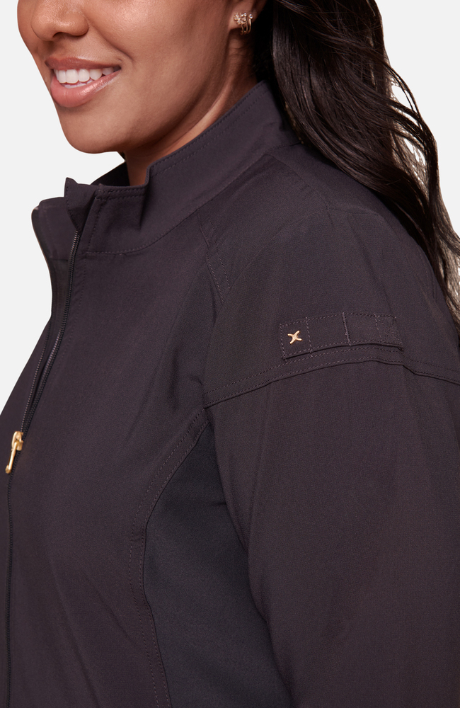 Women's Knit Zip Front Warm Up Scrub Jacket | Cherokee