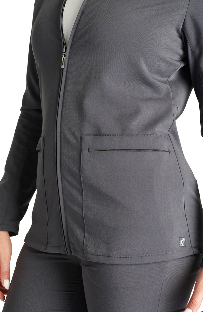 Women's 2 Pocket Zip Front Scrub Jacket | Cherokee Uniforms