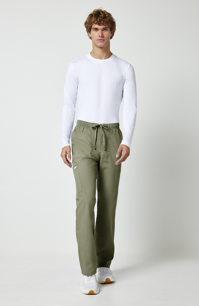 Men's Zip Fly Drawstring Scrub Pant