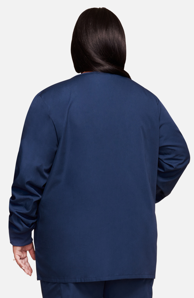 Women's Snap Front Scrub Jacket with Round Neck | Cherokee Women's Snap Front Scrub Jacket with Round Neck | Cherokee
