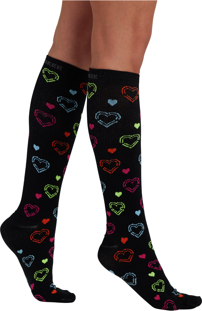 Cherokee Scrub Love Women's 8-15 mmHg Light Socks, Nursing Socks