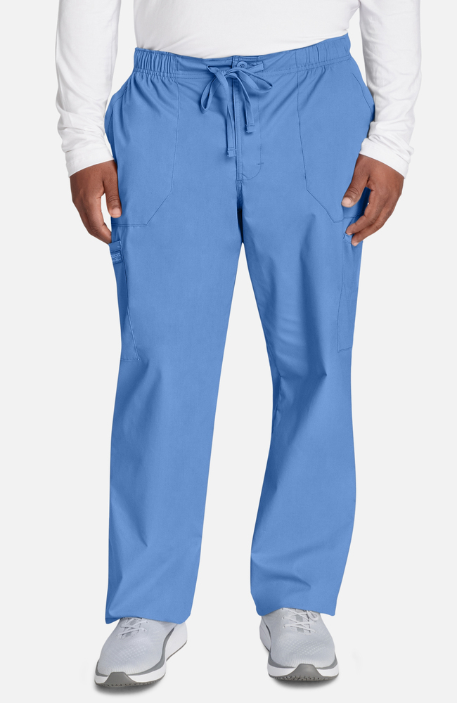 UA Exclusive Cherokee Workwear Revolution Men's 6-Pocket STRETCH Mesh Trim  Drawstring Scrub Pants, Men's Scrub Pants